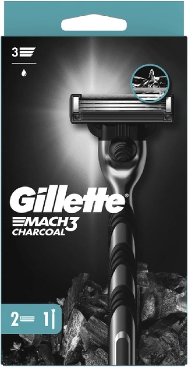 Станок для бритья Gillette Mach3 Charcoal + 2 cassete