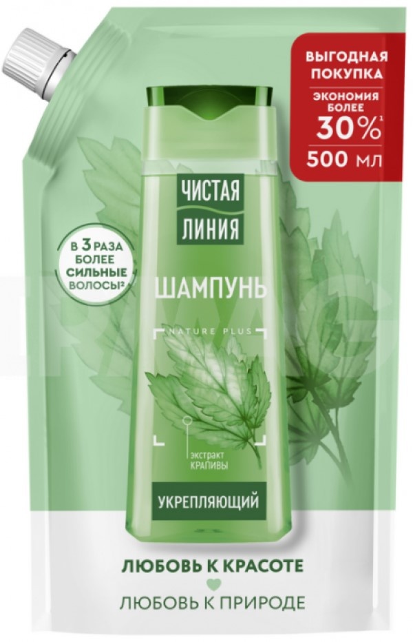 Șampon pentru păr Чистая Линия Întărire Urzică 500ml