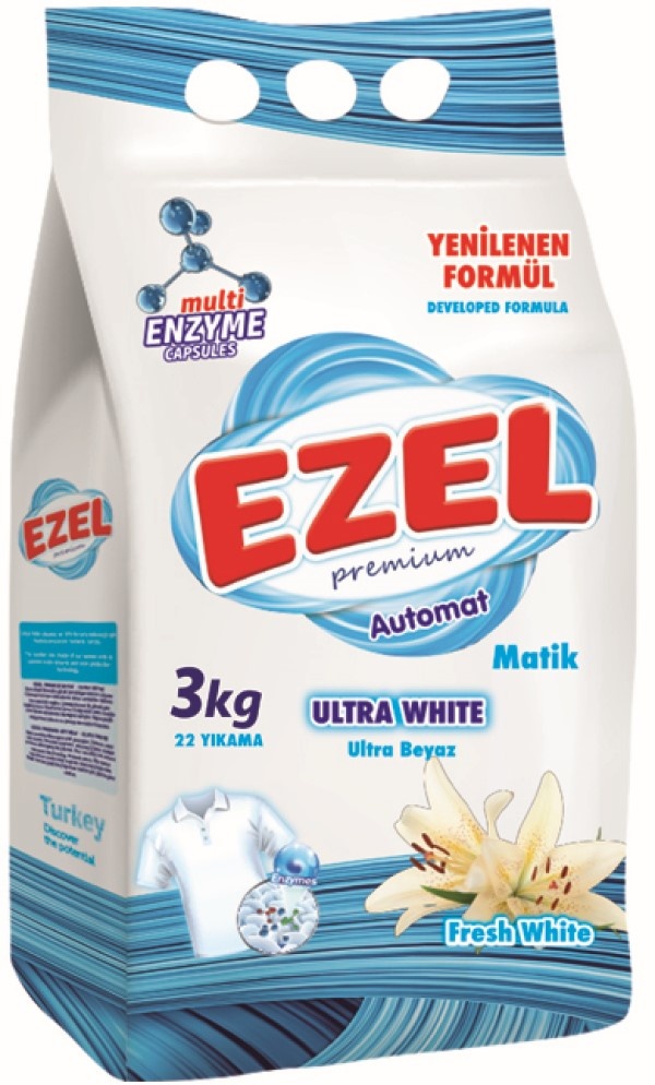 Detergent pudră Ezel Automat Ultra White 3kg