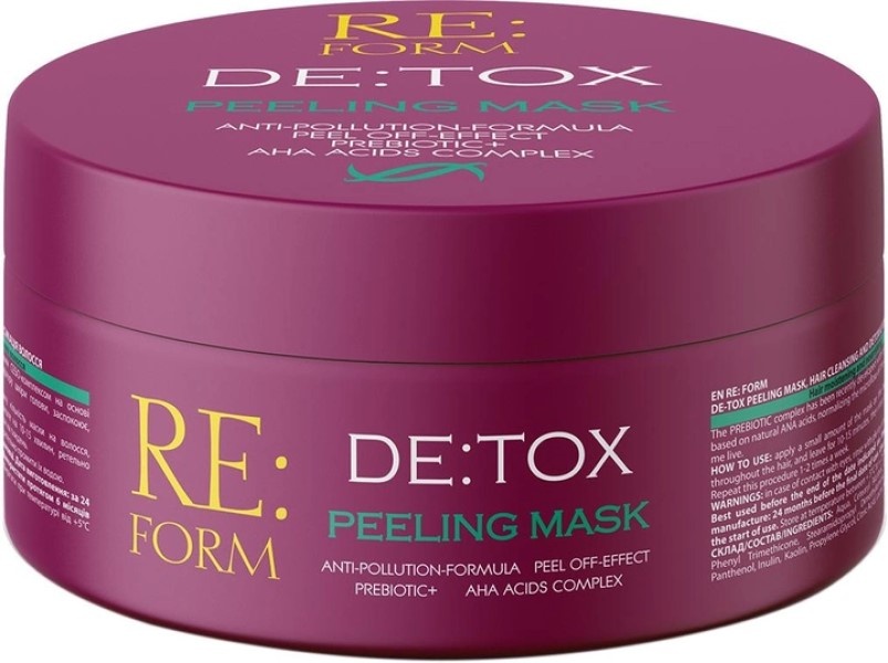Mască pentru păr Re:Form De:tox Peeling Mask 230ml