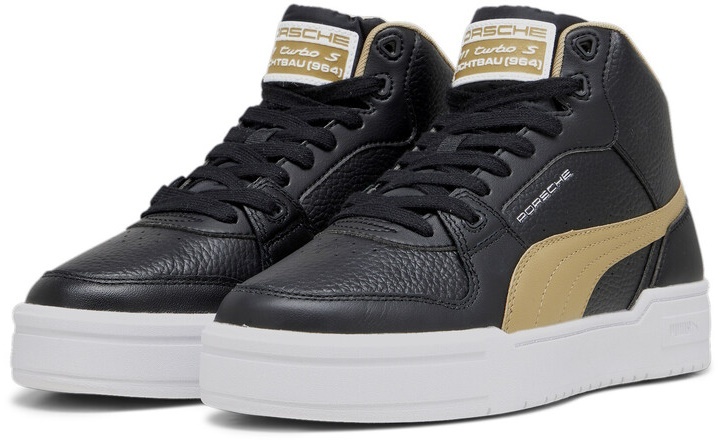 Bocanci pentru bărbați Puma Porsche Ca Pro Mid Puma Black/Sand Dune/White 42.5