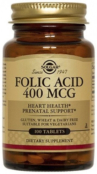 Vitamine Solgar Folic Acid 400mcg 100tab