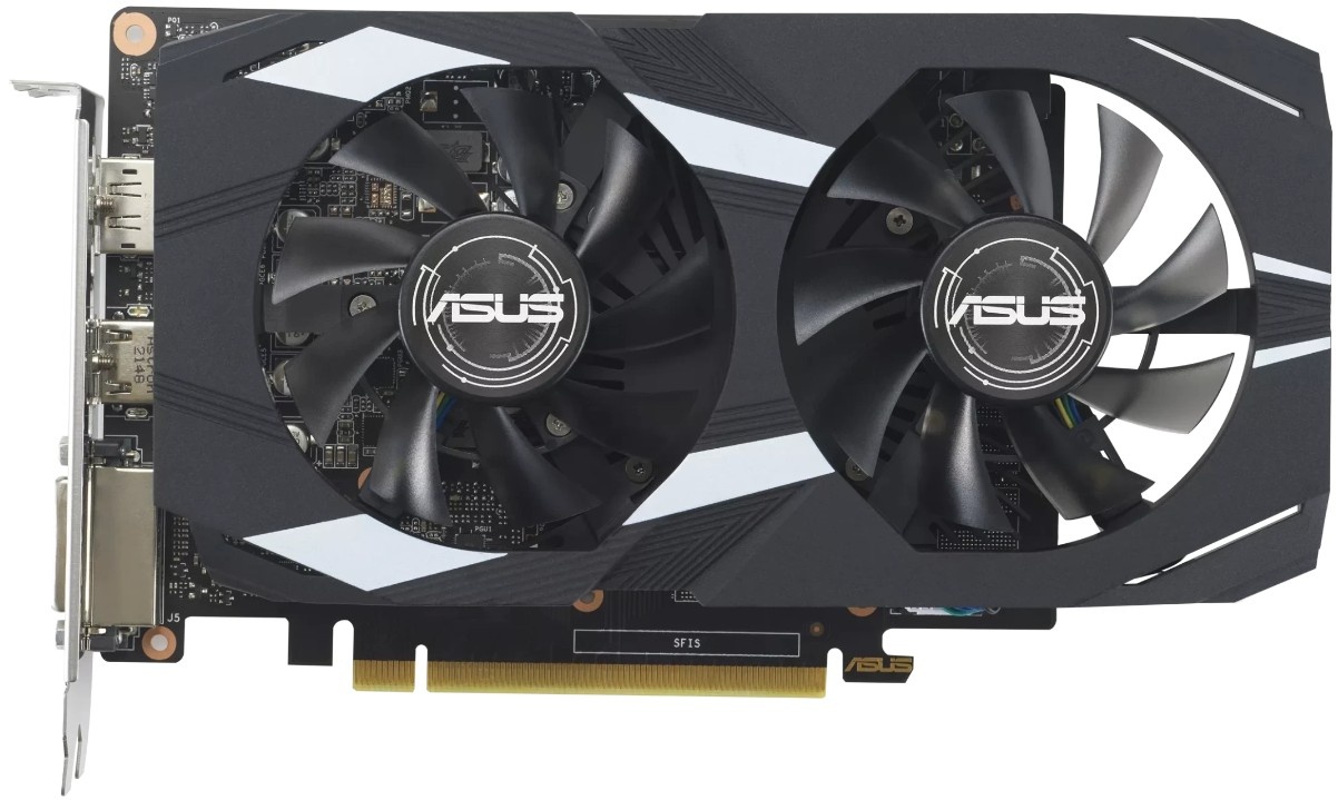 Видеокарта Asus GeForce GTX1650 4GB GDDR6 Dual EVO OC (DUAL-GTX1650-O4GD6-P-EVO)