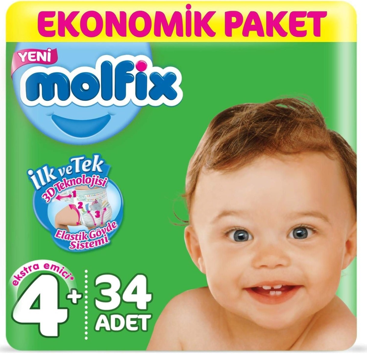 Scutece Molfix Maxi Plus 4+/34pcs