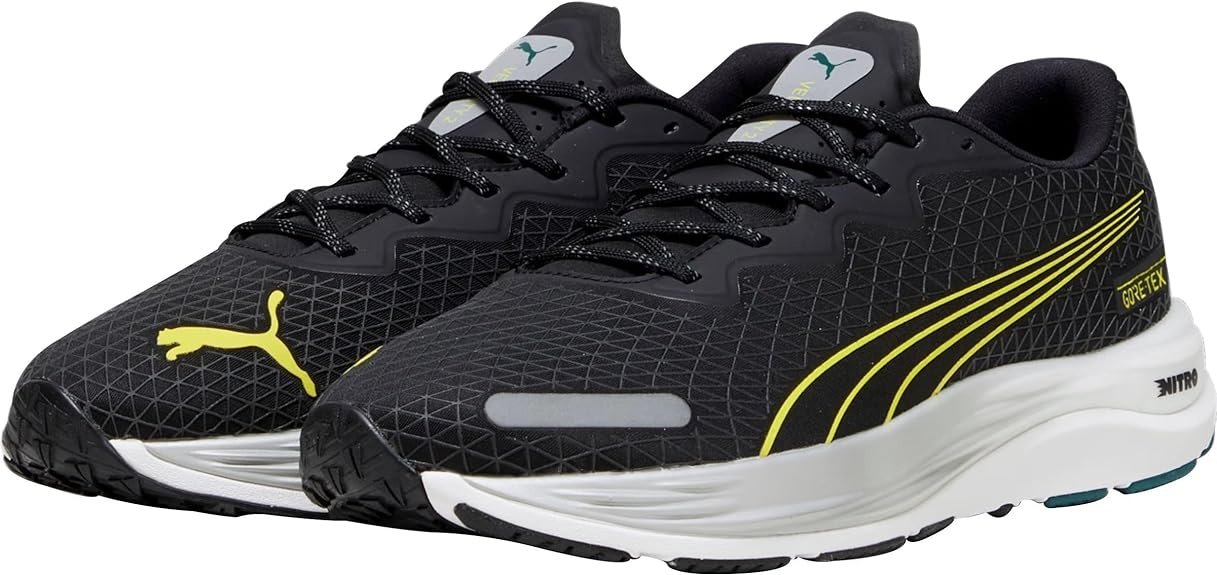 Adidași pentru bărbați Puma Velocity Nitro 2 Gtx Puma Black/Malachite/Yellow Burst 46