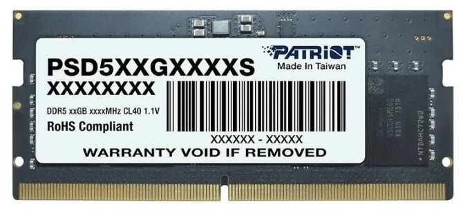 Оперативная память Patriot Signature Line 8Gb DDR5-5600MHz SODIMM (PSD58G560041S)