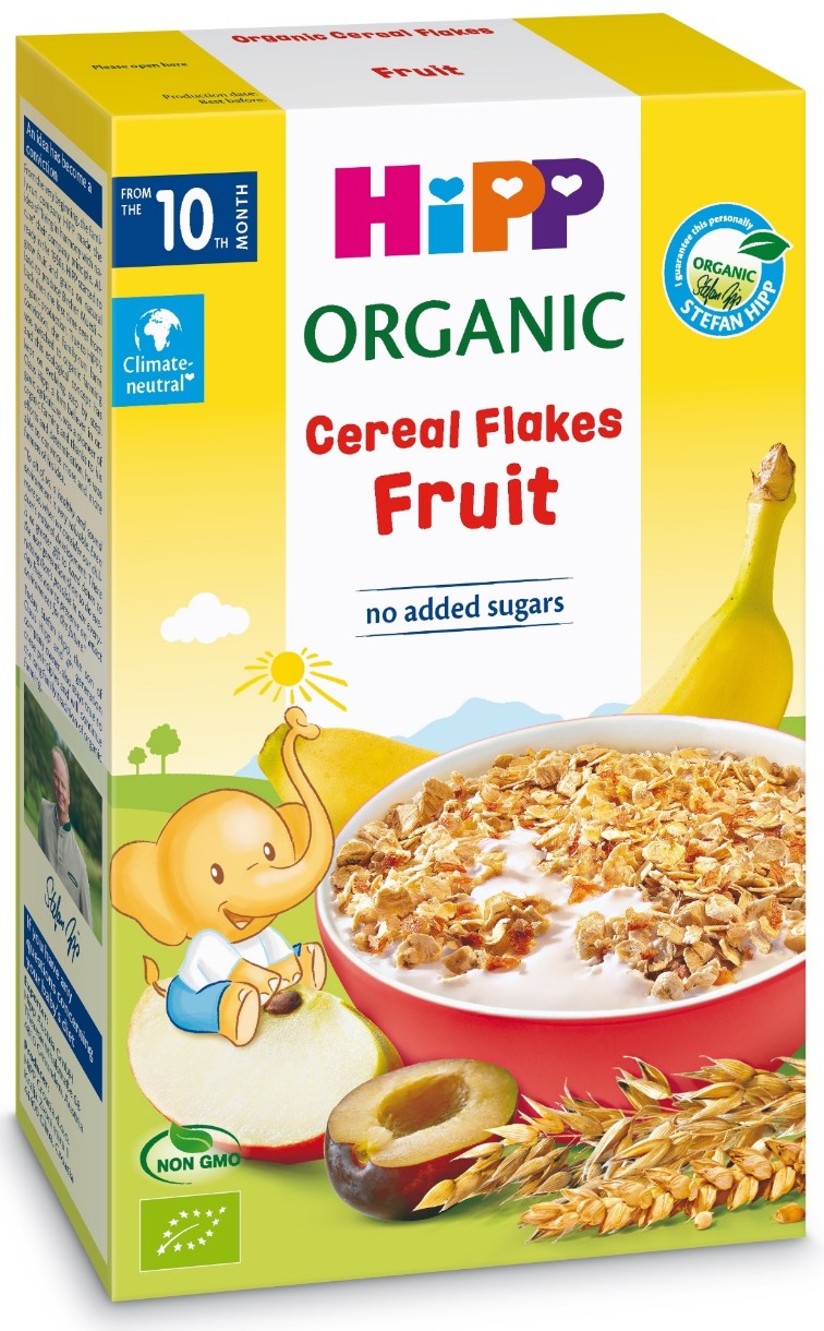 Органические зерновые хлопья HiPP Organic Cereal Flakes Fruit 200g
