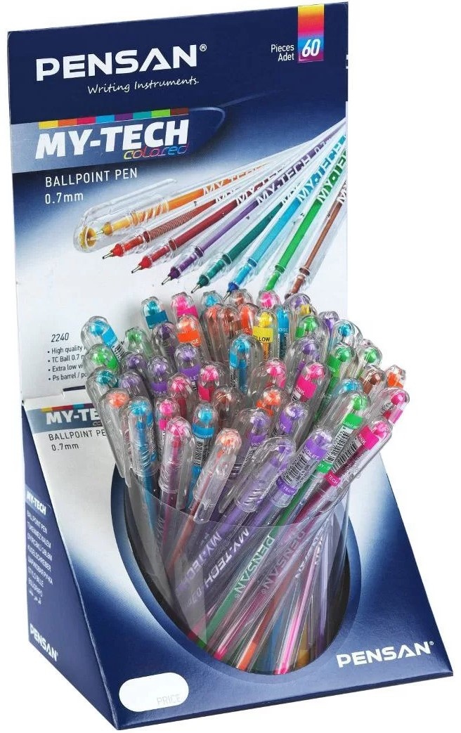 Шариковая ручка Pensan Neon 60pcs Multicolor