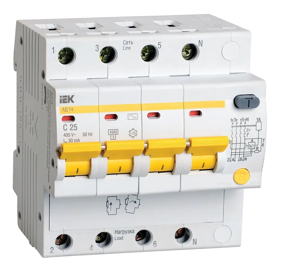 Siguranță automată diferențială IEK MAD10-4-025-C-030