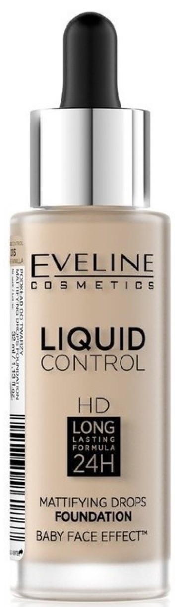 Тональный крем для лица Eveline Liquid Control 32ml 010 Light Beige