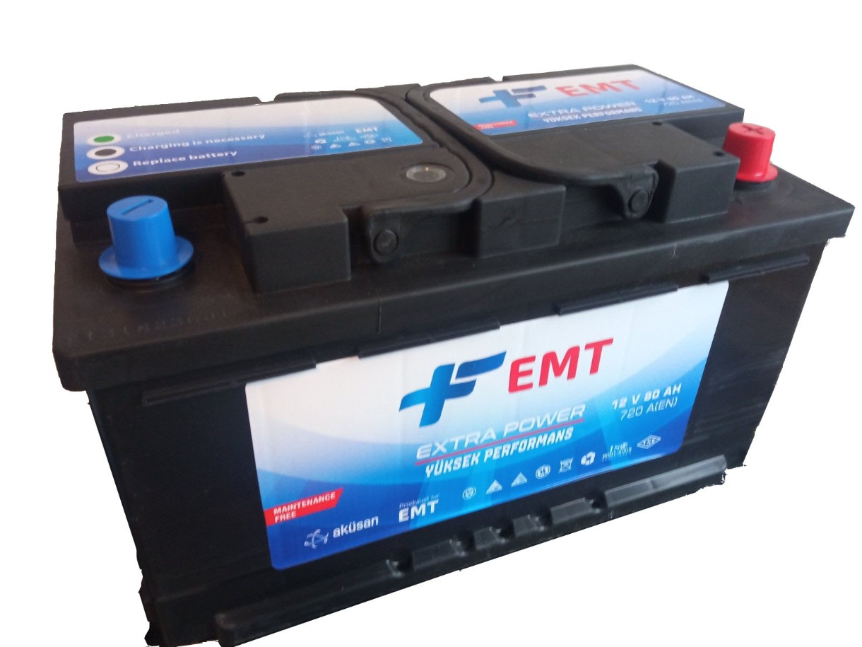 Автомобильный аккумулятор EMT Extra Power 12V 80Ah