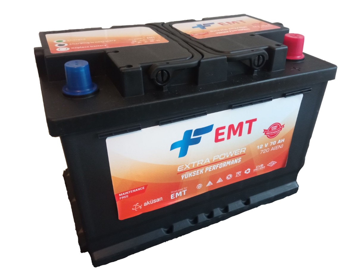 Автомобильный аккумулятор EMT Extra Power AGM 12V 70Ah