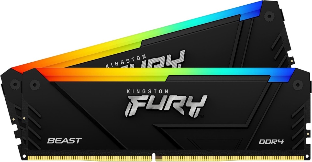 Оперативная память Kingston Fury Beast RGB 64Gb DDR4-3200MHz Kit (KF432C16BB2AK2/64)