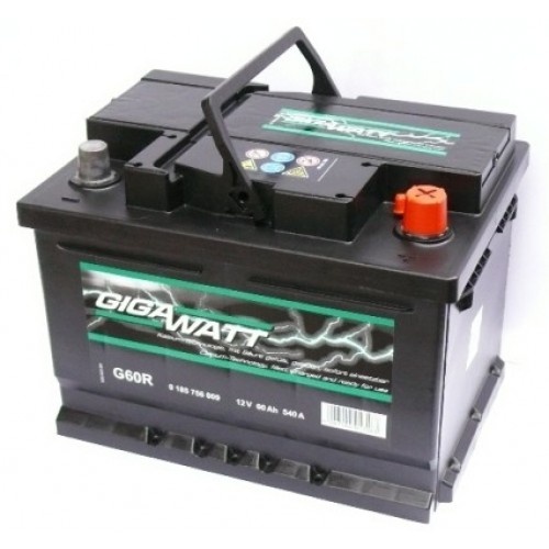 Автомобильный аккумулятор GigaWatt 60Ah (0185756008)