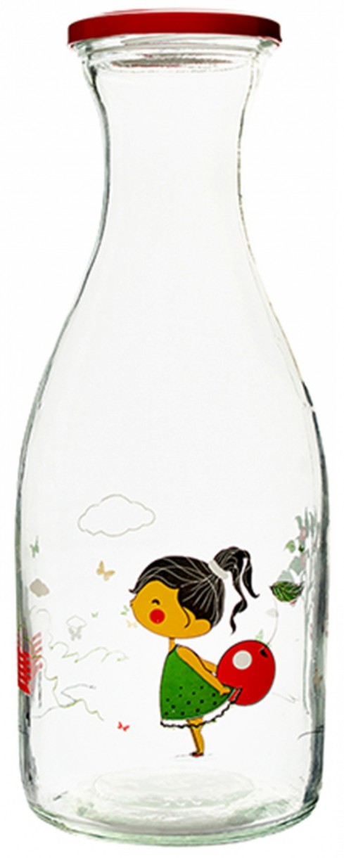 Бутылки для воды Everglass Girl 1L (10000/D5) 6pcs