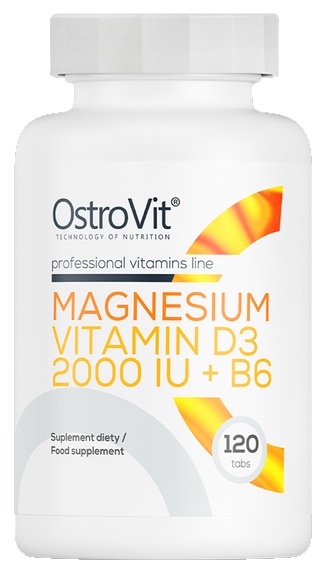 Витамины Ostrovit Magnesium + Vitamin D3 2000IU + B6 120tab