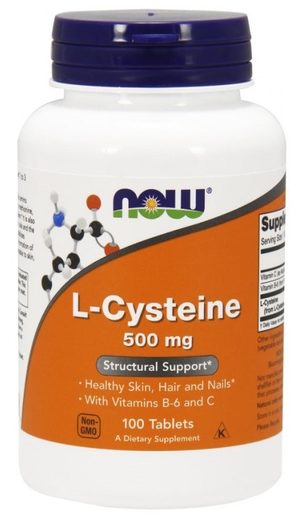 Аминокислоты NOW L-Cysteine 500mg 100tab