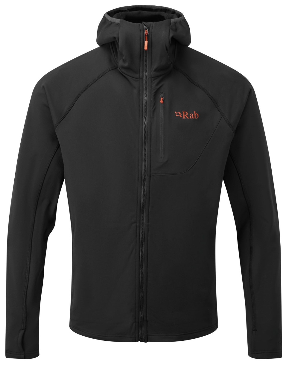 Hanorac pentru bărbați Rab Superflux Hoody L Black/Beluga
