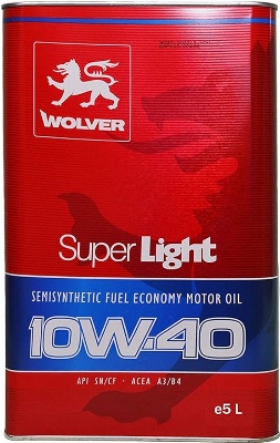 Моторное масло Wolver Super Light SN/CF 10W-40 5L Metal