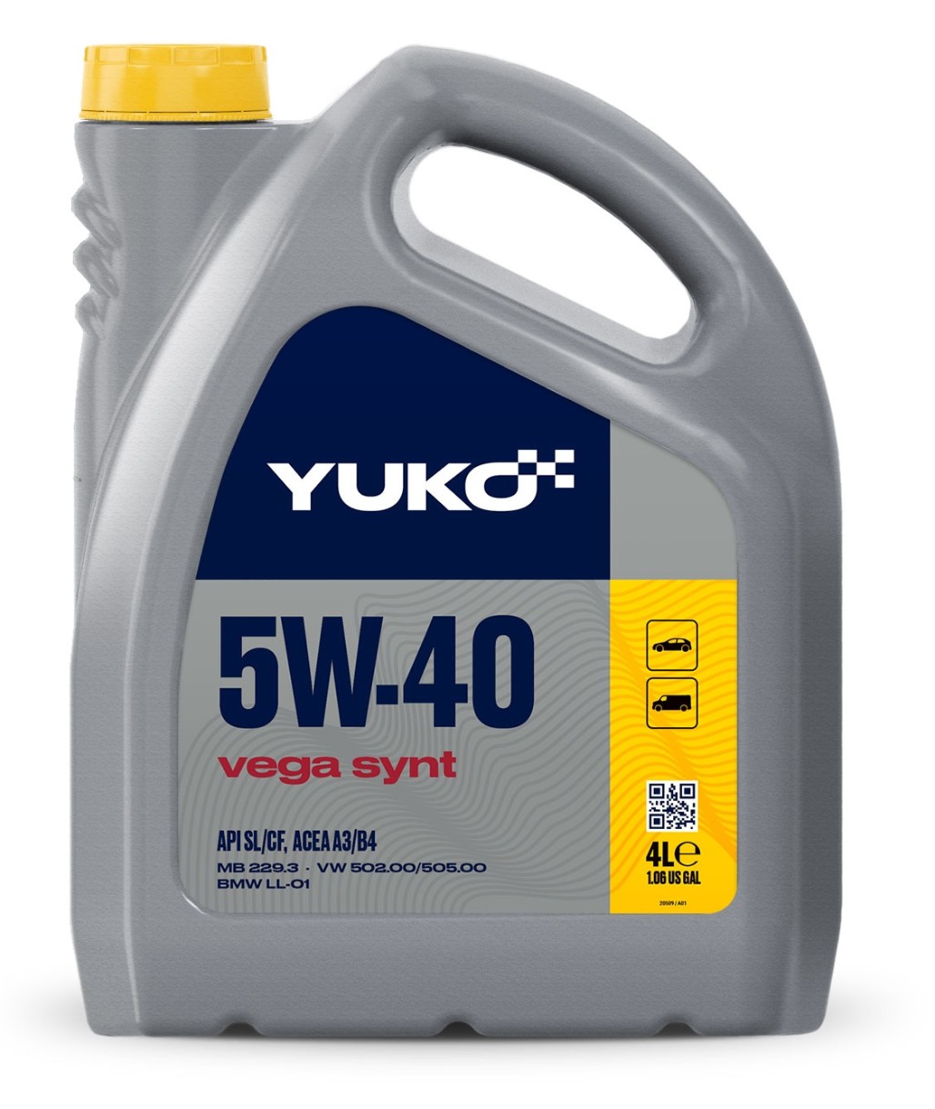 Моторное масло Yuko Vega Synt SL/CF 5W-40 4L