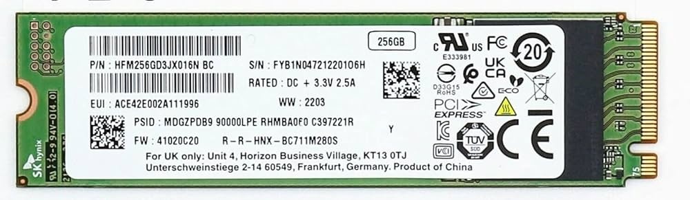 SSD накопитель Hynix BC711 256Gb (HFM256GD3JX013N)