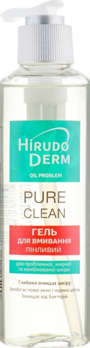 Очищающее средство для лица Hirudo Derm Oil Problem Pure Clean Gel 180ml