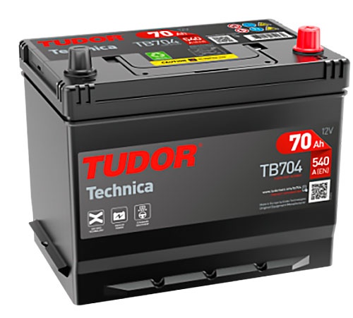 Автомобильный аккумулятор Tudor TB704 D26 540A/70Ah