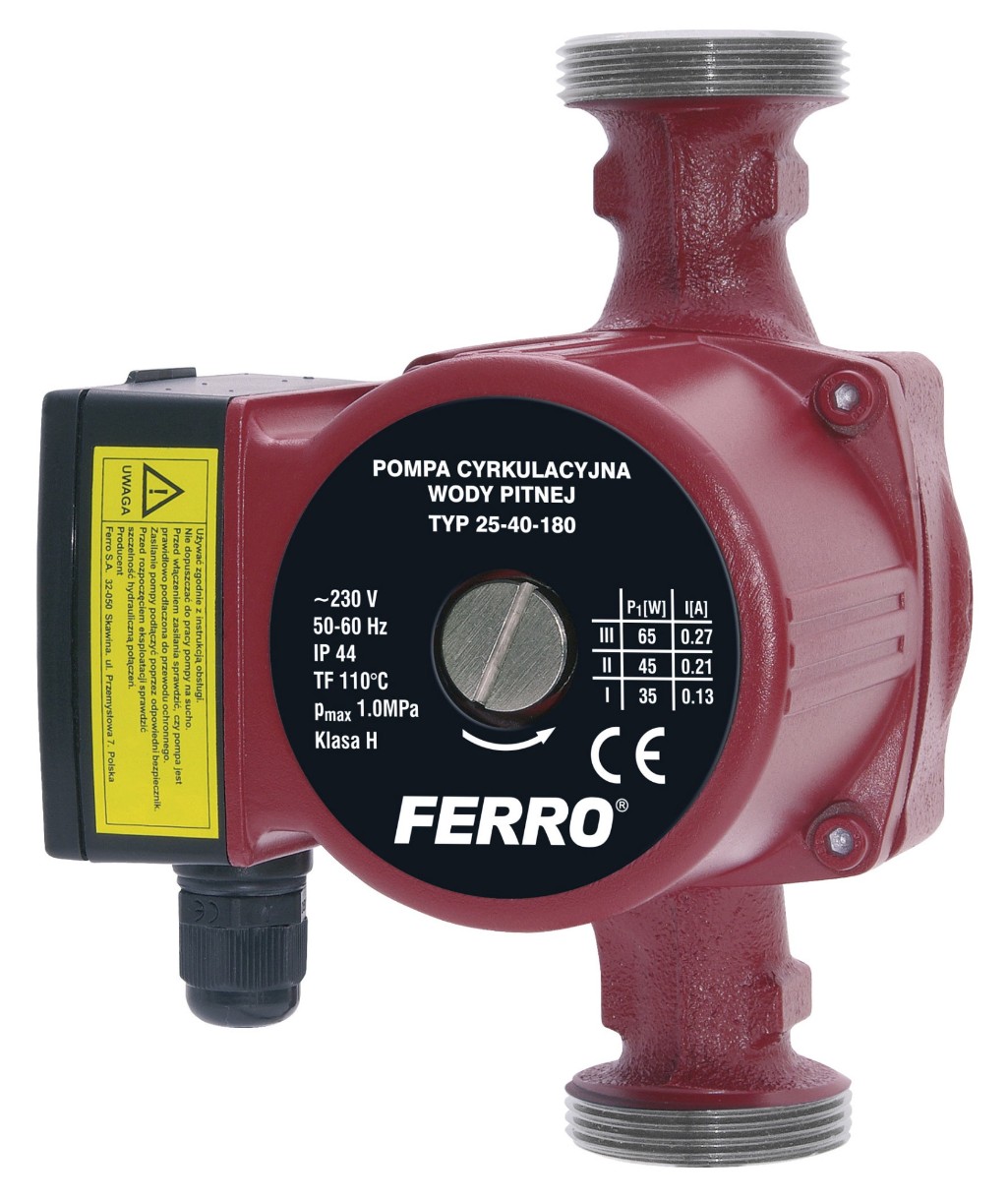 Циркуляционный насос Ferro 25-40 180 0201W