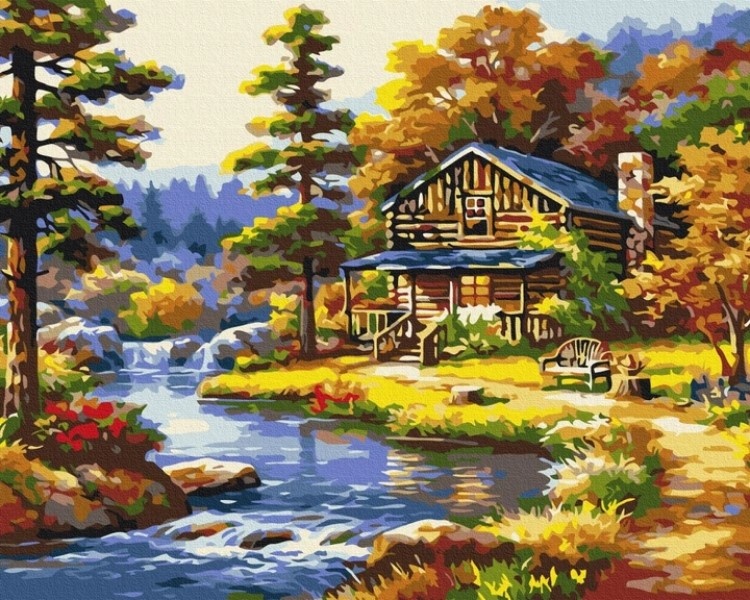 Картина по номерам Brushme Дом у озера (BS51963)