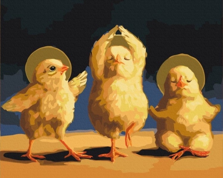 Картина по номерам Brushme Духовные цыплята (BS53473)