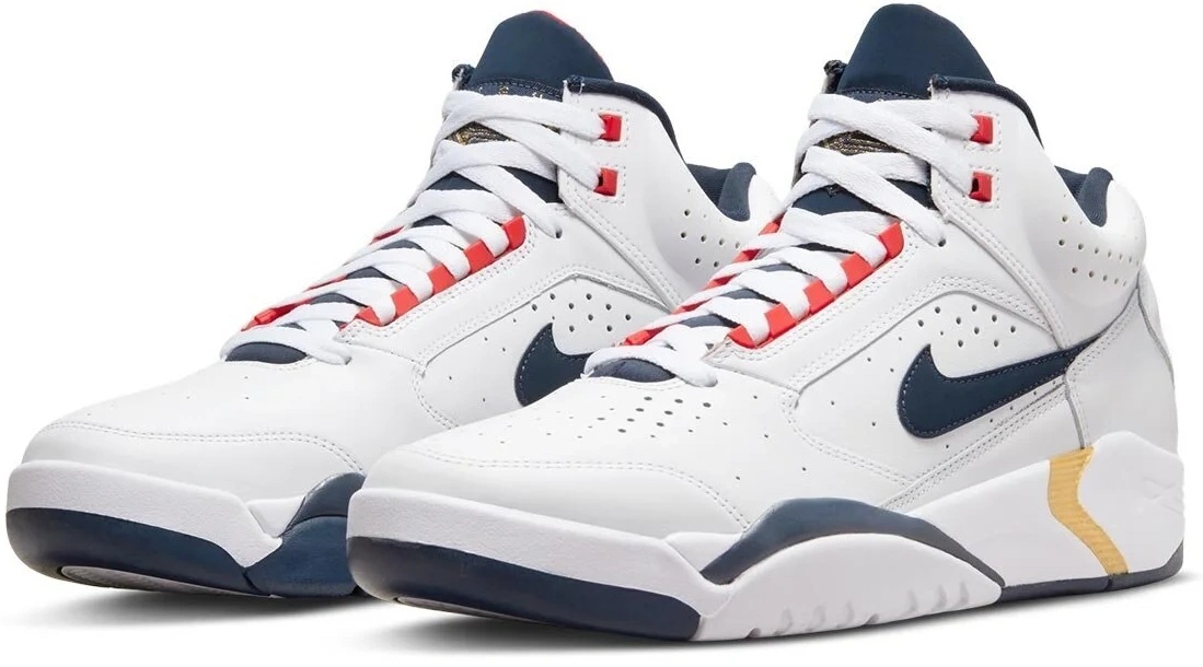 Ботинки мужские Nike Air Flight Lite Mid White/Navy/Red/Gold, s.45