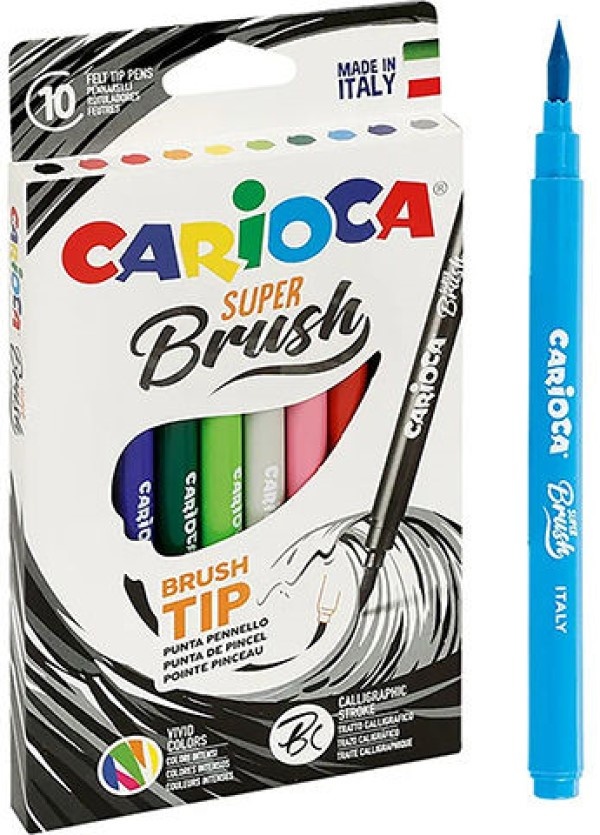 Набор фломастеров Carioca Brush (53195) 10pcs