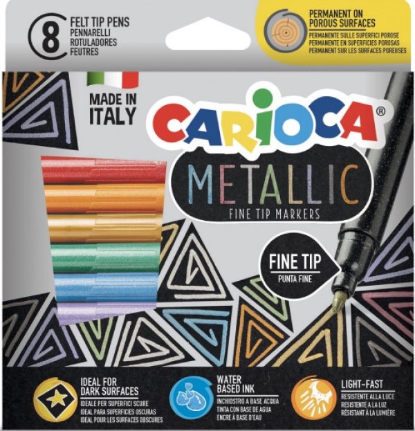 Набор фломастеров Carioca Metallic Fine (53255) 8pcs