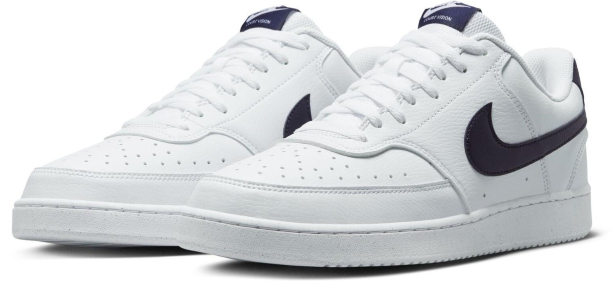Ghete pentru bărbați Nike Court Vision Low Nn White/Midnight Navy, s.44