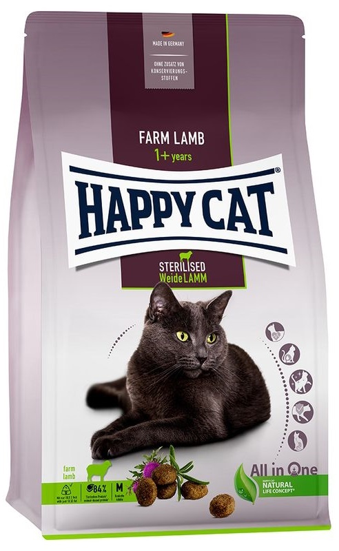 Сухой корм для кошек Happy Cat Adult Sterilised Farm Lamb 10kg