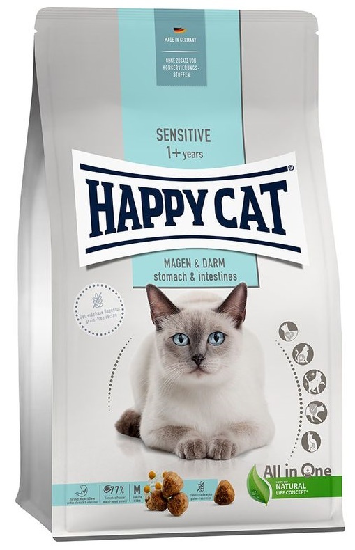 Hrană uscată pentru pisici Happy Cat Sensitive Stomach & Intestines 4kg