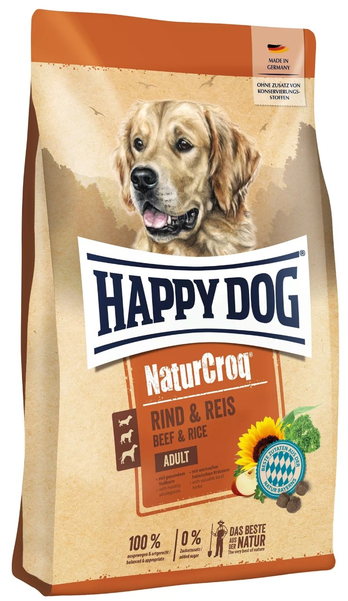 Hrană uscată pentru câini Happy Dog NaturCroq Beef & Rice 15kg
