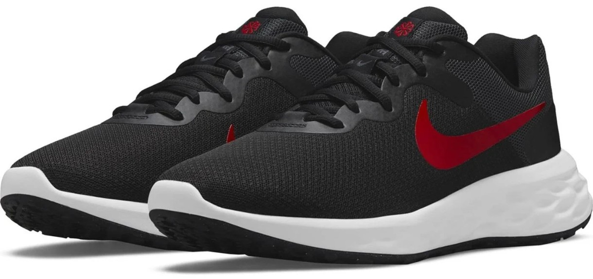 Adidași pentru bărbați Nike Revolution 6 Nn Black/University Red, s.41