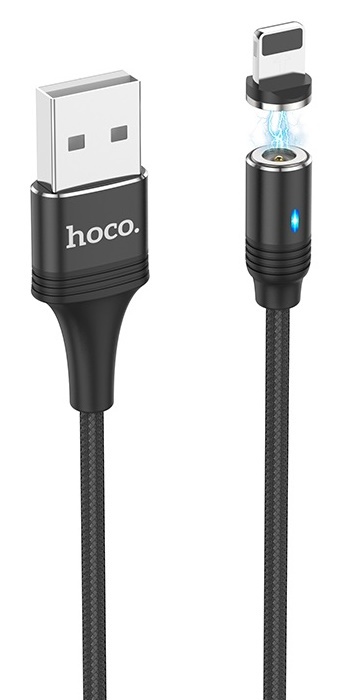 Cablu USB Hoco U76 Fresh Magnetic Lightning Black
