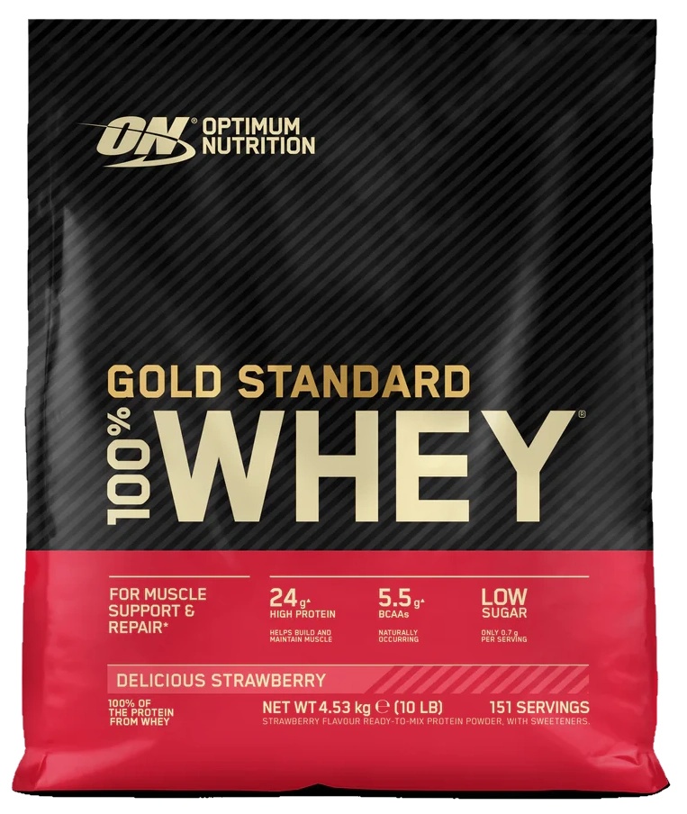 Протеин Optimum Nutrition Gold Standard 100% Whey Delicious Strawberry 4540g