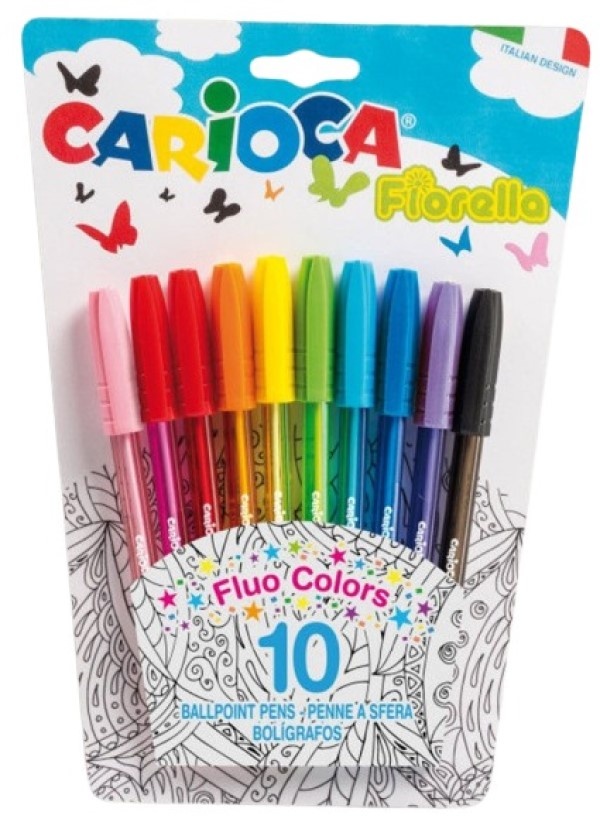 Шариковая ручка Carioca Fiorella (53297) 10pcs
