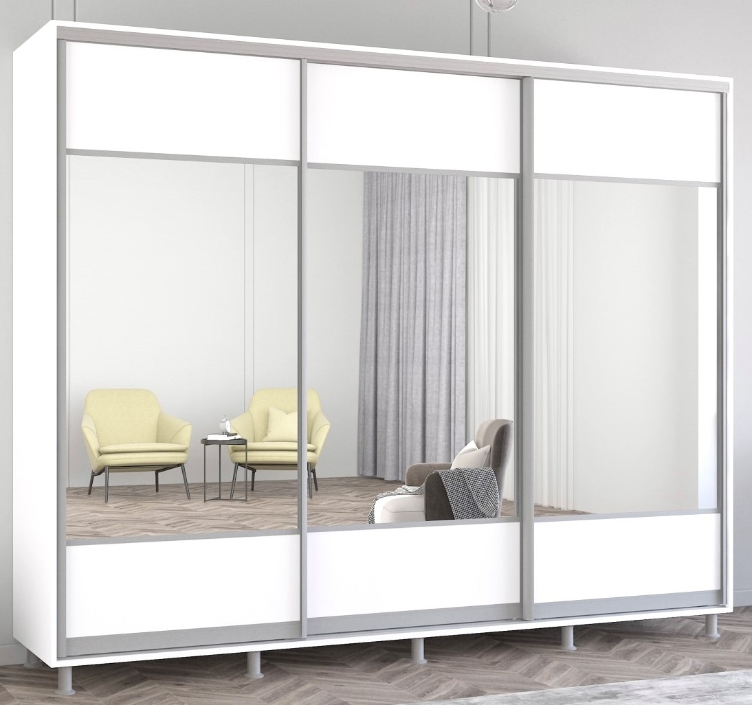 Шкаф-купе Mobildor-Lux Aron 270x240 (8681 Alb Briliant) K1