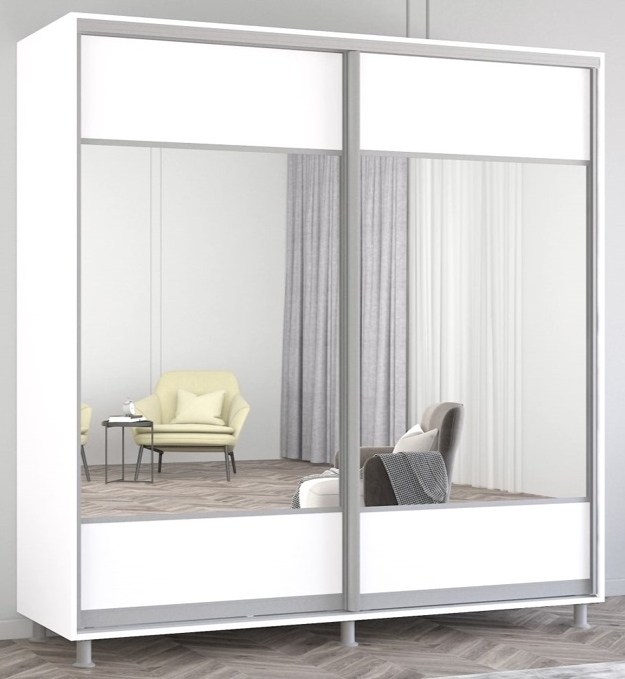 Dulap cu uşi glisante Mobildor-Lux Aron 210x220 White (aron808) K1