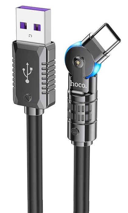 Cablu USB Hoco U118 Triumph Type-C 100W 1.2m Black