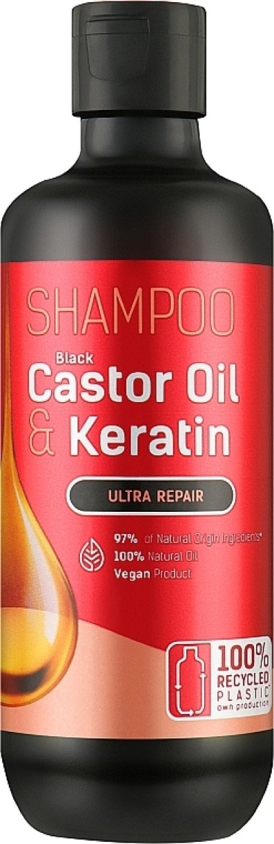 Шампунь для волос Bio Naturell Black Castor Oil & Keratin Shampoo 946ml