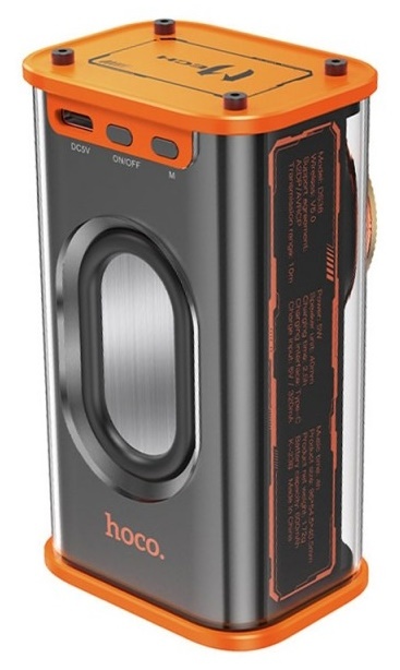 Портативная акустика Hoco DS38 Mech Transparent Orange