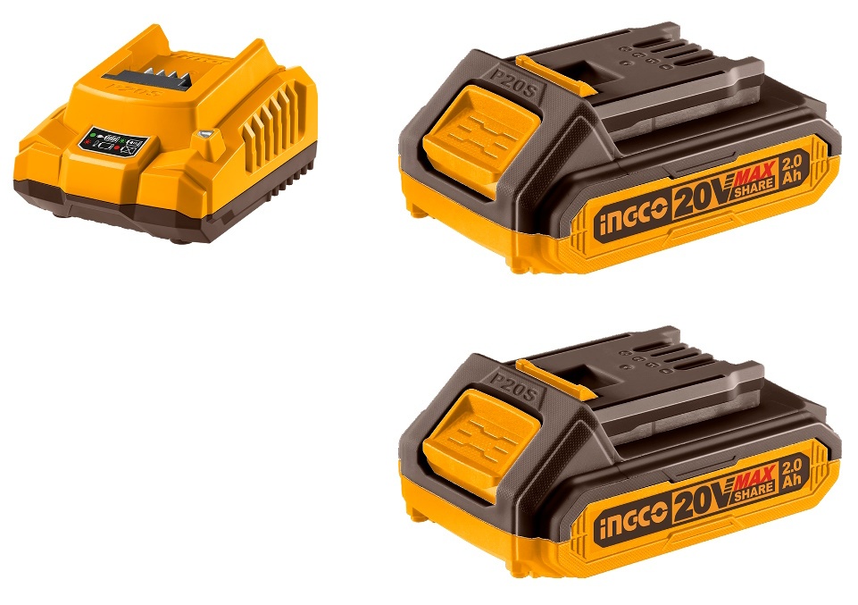 Set încarcator + acumulator Ingco FBCPK1222