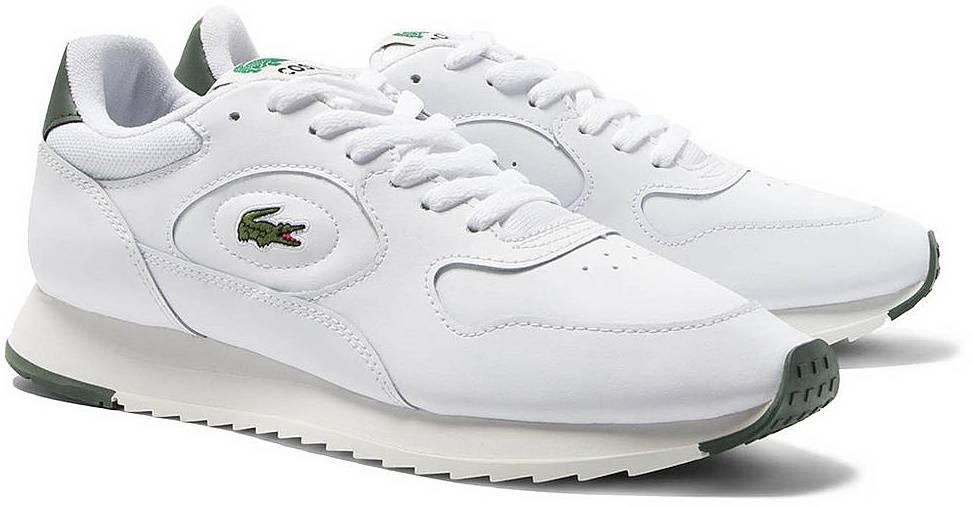 Adidași pentru bărbați Lacoste Men's Linetrack Leather White 42.5