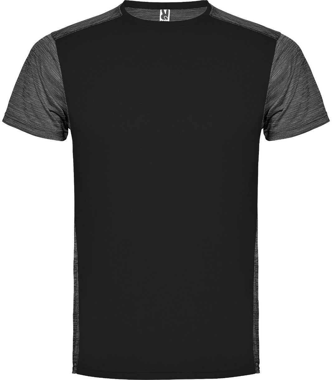 Tricou bărbătesc Roly Zolder 6653 Black/Heather Black XXL