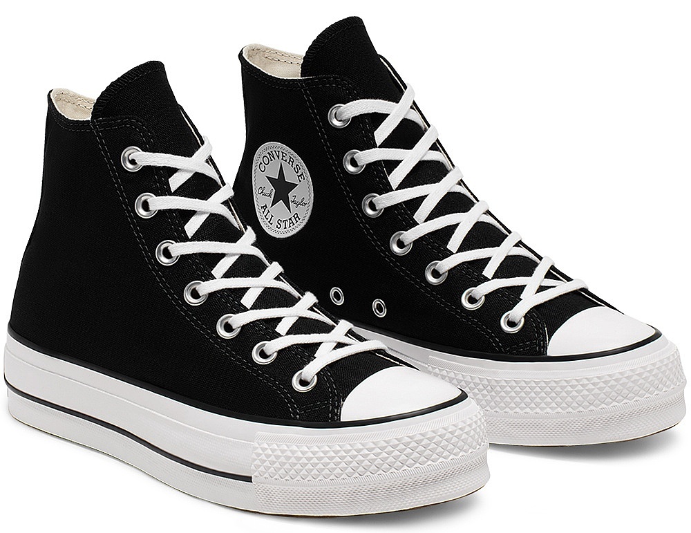 Ghete pentru damă Converse Chuck Taylor All Star Canvas Platform High Top Black, s.36.5